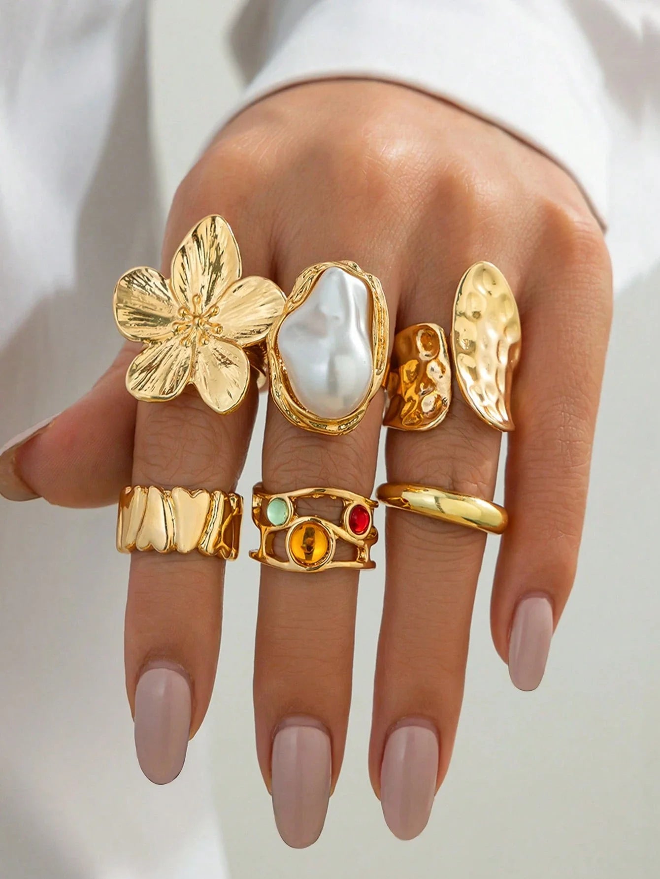 Dalia™ | Set Anillos Dorados