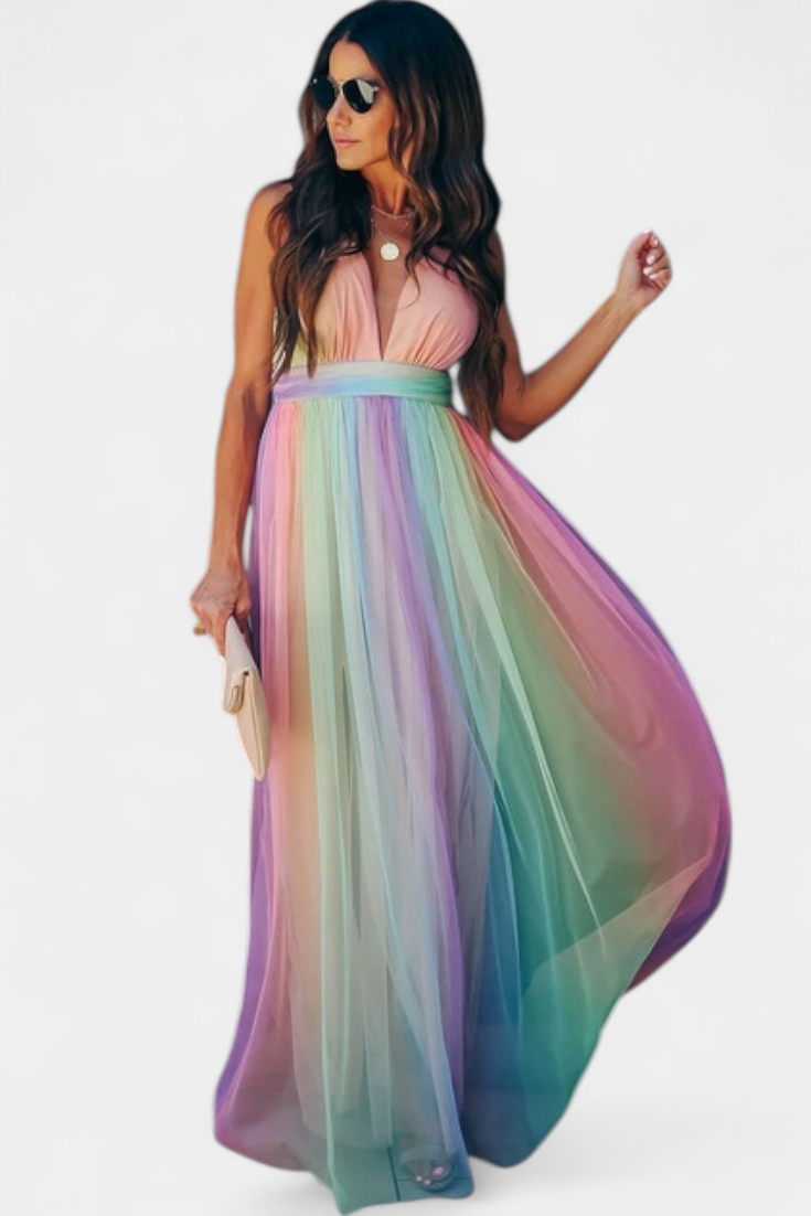Gretchen™ | Vestido Rayado Multicolor