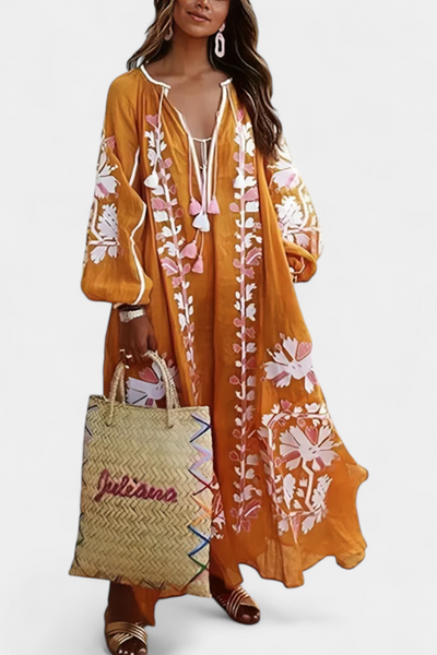Alessia™ | Vestido Floral Manga Larga