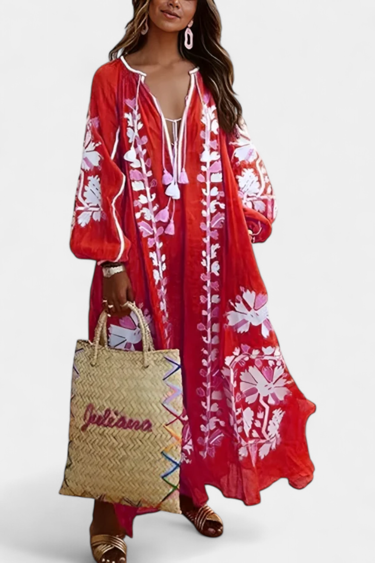 Alessia™ | Vestido Floral Manga Larga