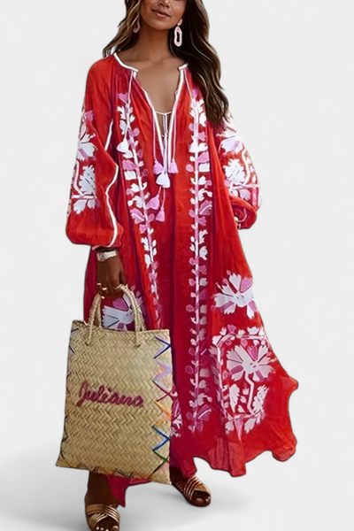Alessia™ | Vestido Floral Manga Larga