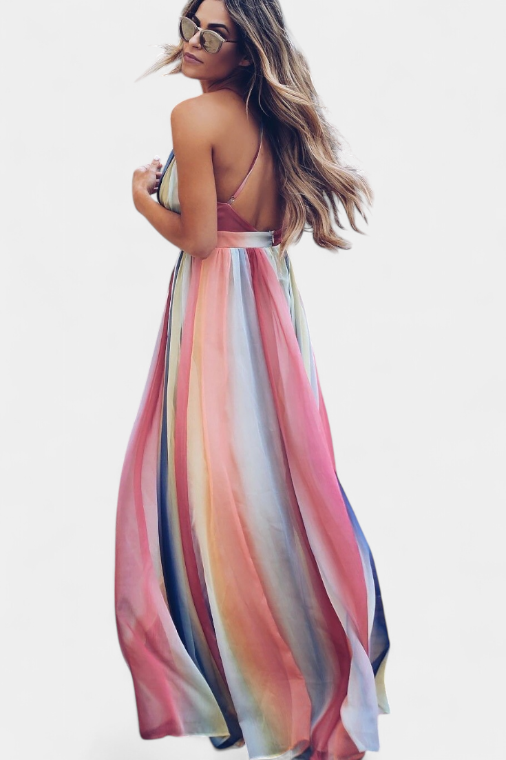 Gretchen™ | Vestido Rayado Multicolor