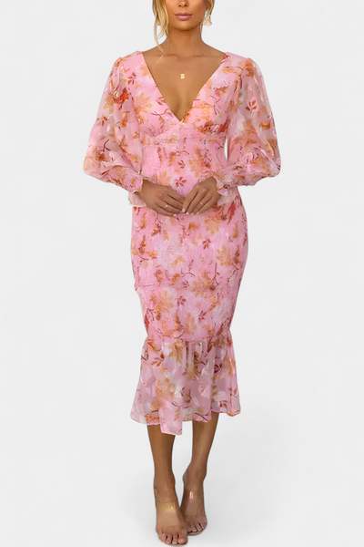 Carly™ | Vestido Fruncido Floral