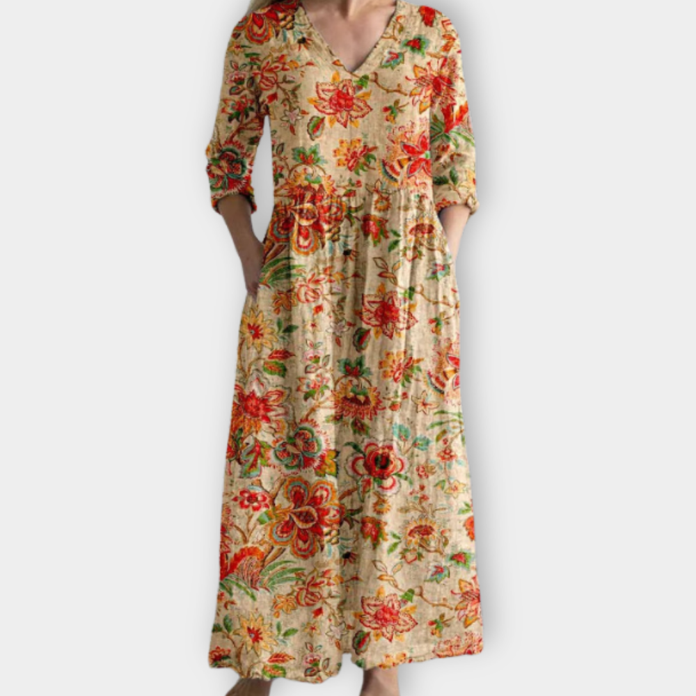 Francisca | Vestido boho maxi