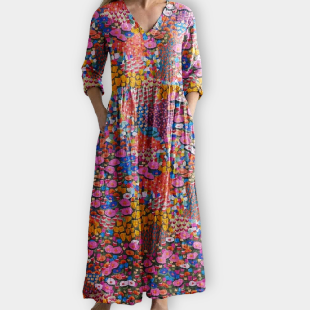 Nuria™ | Vestido boho maxi