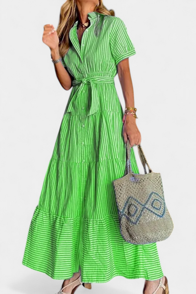 Maya™ | Vestido Camisero Rayas