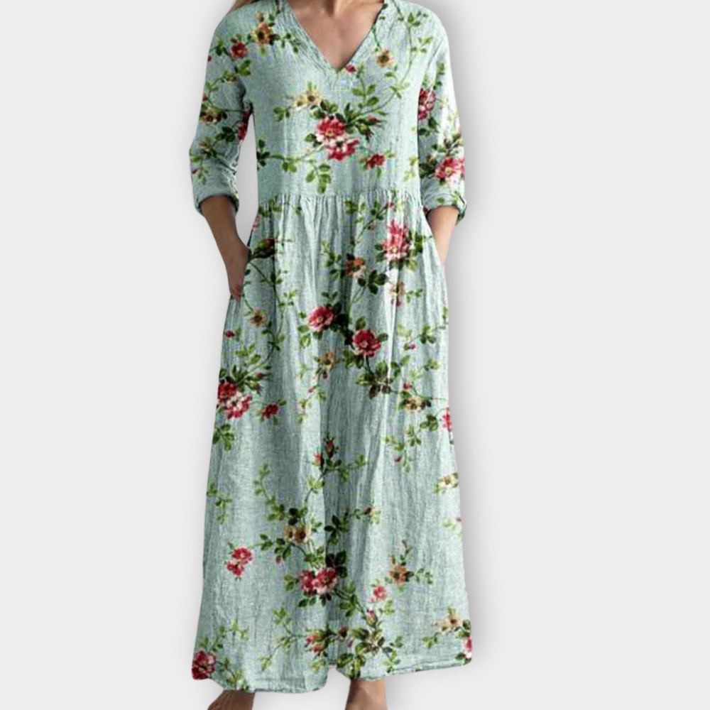 Laura™ | Vestido boho maxi