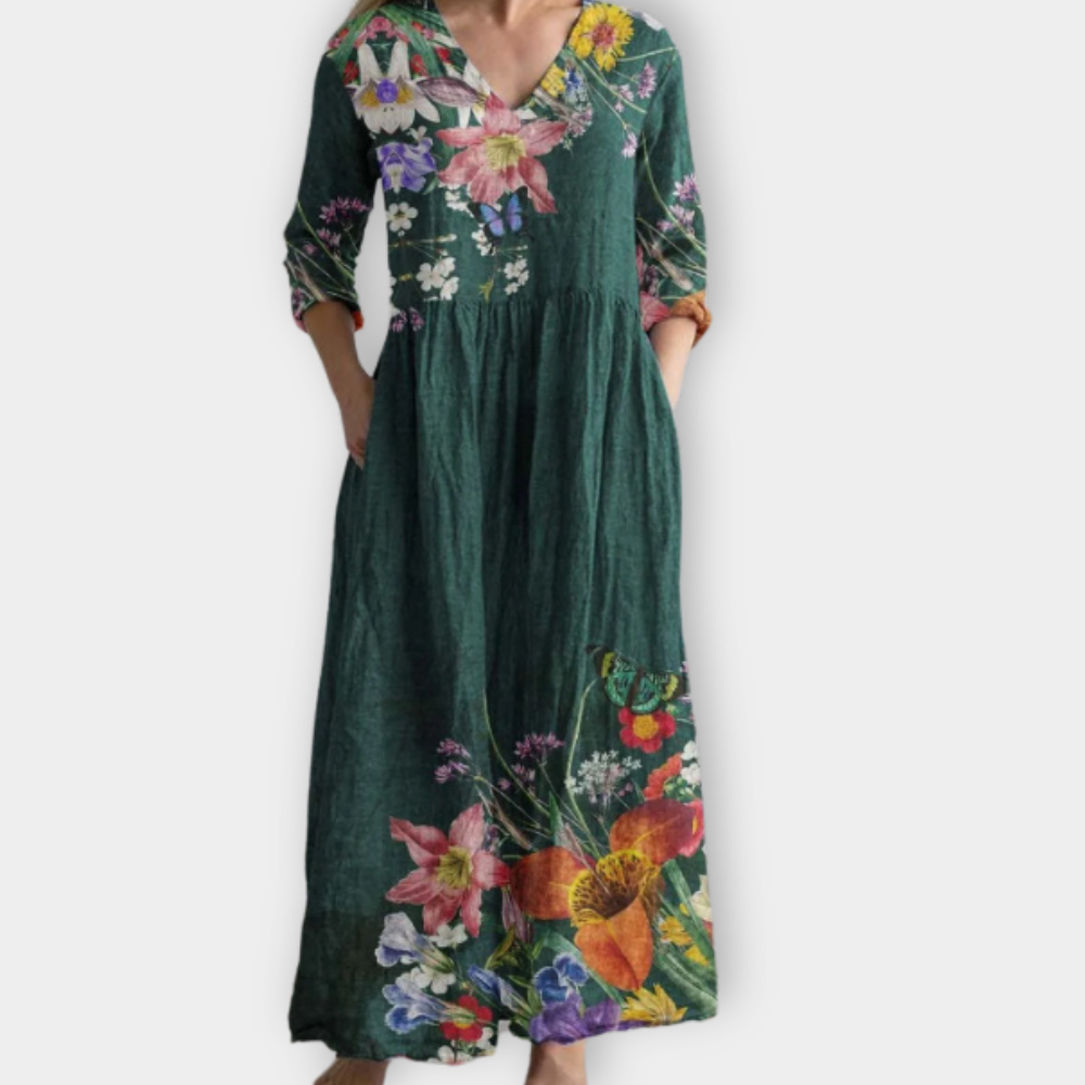 Cristina™ | Vestido boho maxi