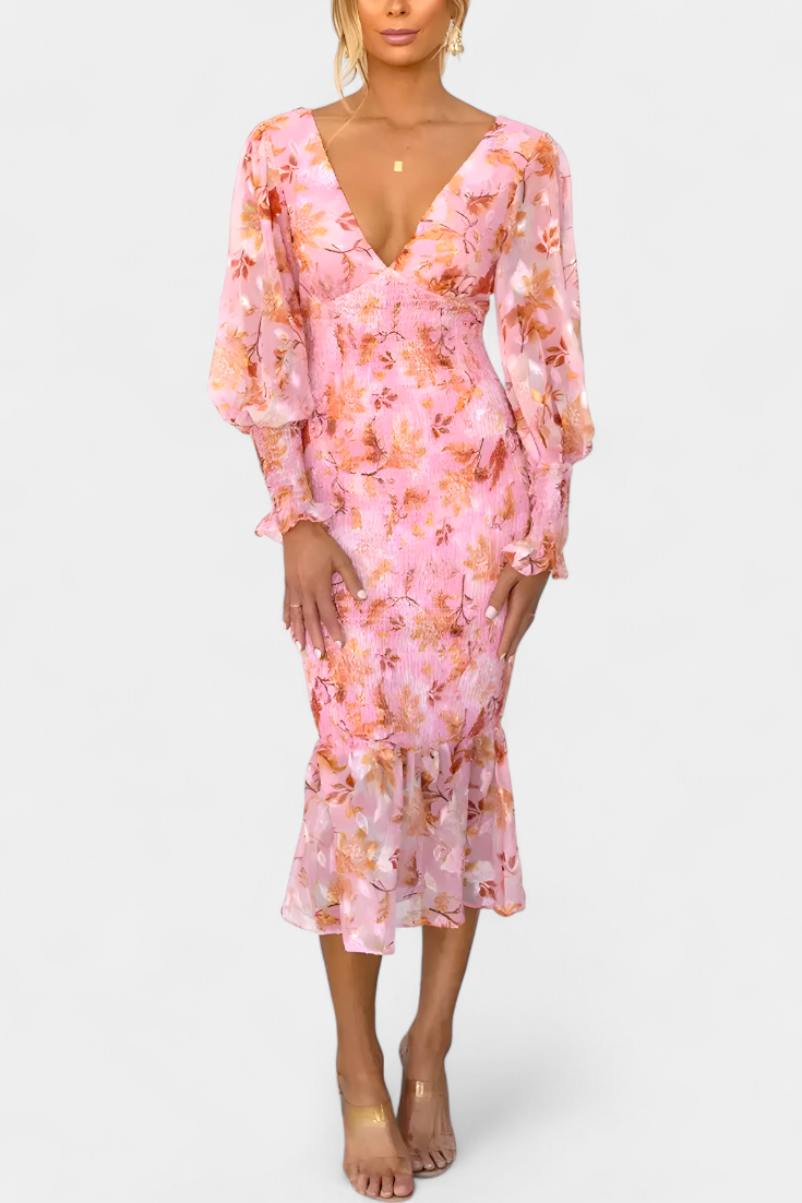 Carly™ | Vestido Fruncido Floral