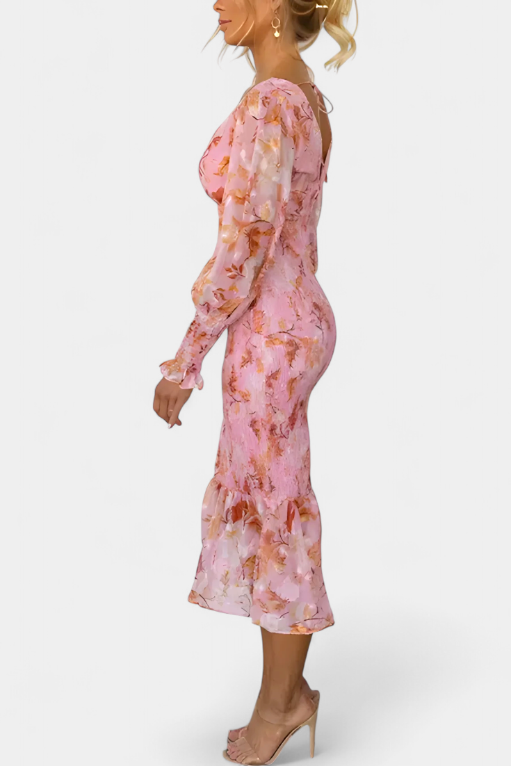 Carly™ | Vestido Fruncido Floral