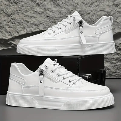 Rafael™ | Zapatillas Cuero Detalle Crem