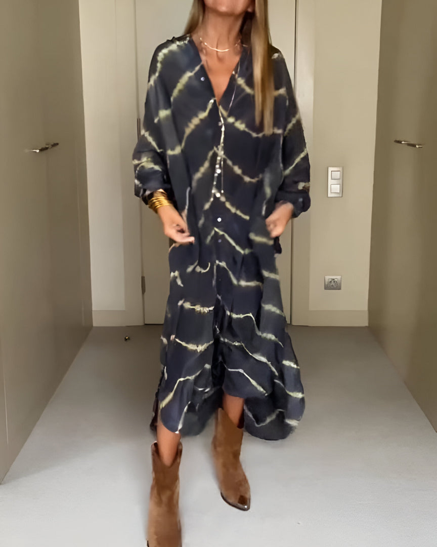 Julia™ | Vestido Maxi a Rayas