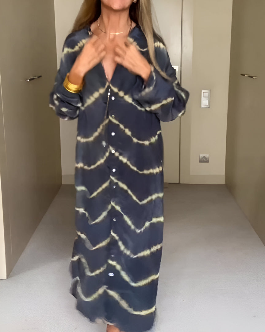 Julia™ | Vestido Maxi a Rayas