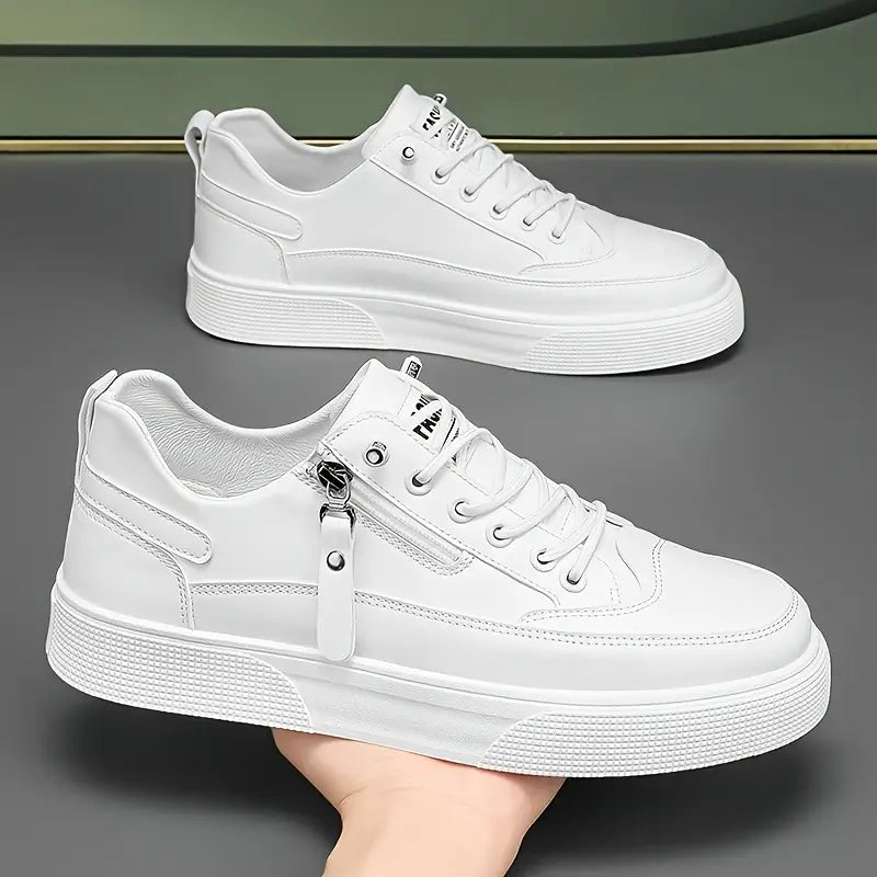 Rafael™ | Zapatillas Cuero Detalle Crem