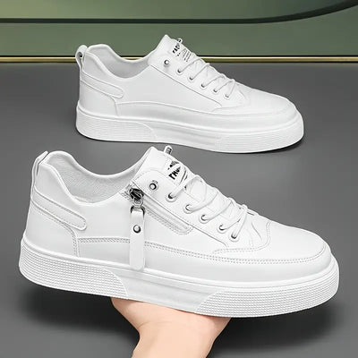 Rafael™ | Zapatillas Cuero Detalle Crem