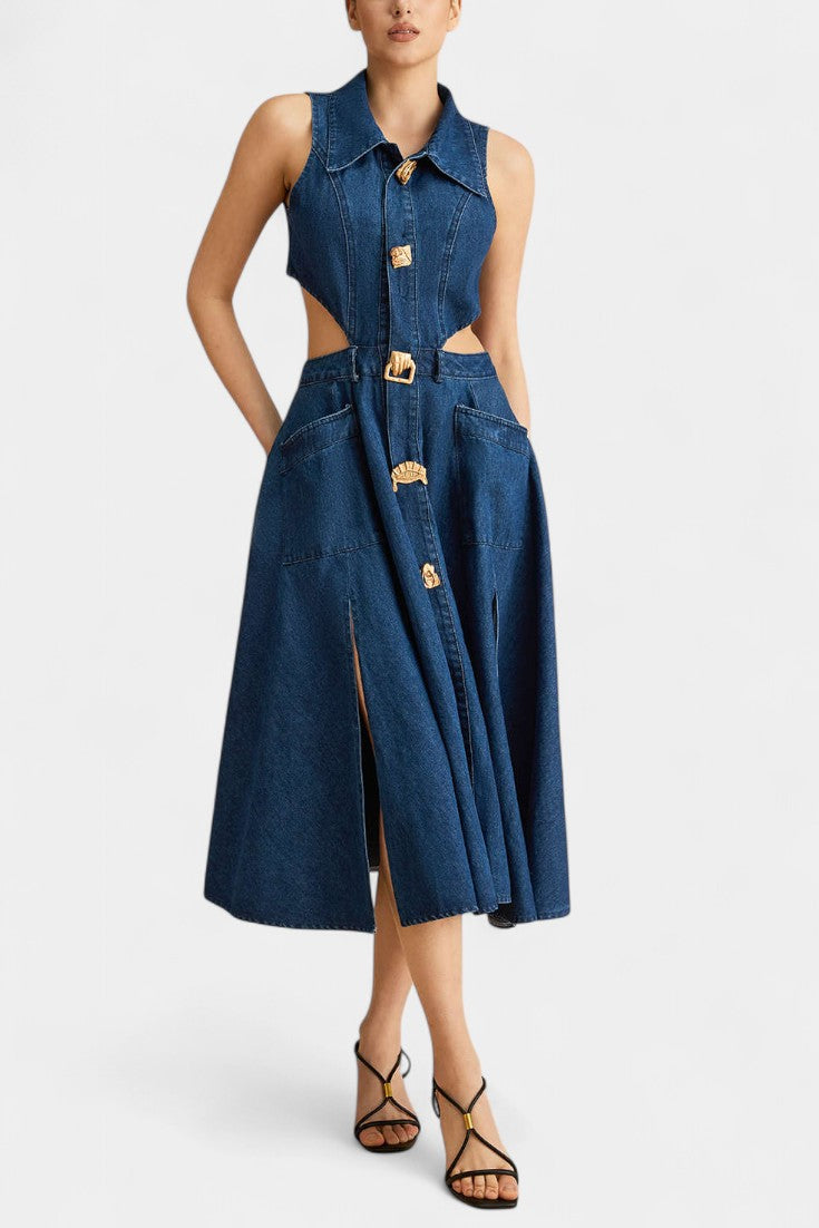 Alia™ | Vestido Mezclilla sin Mangas