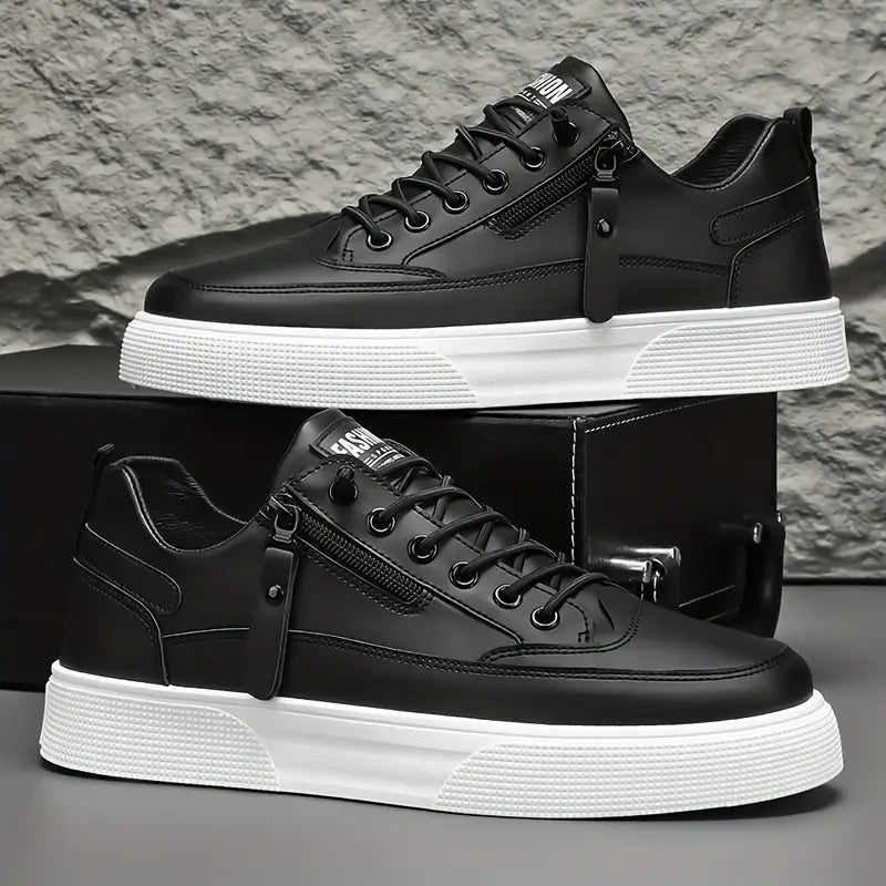Rafael™ | Zapatillas Cuero Detalle Crem