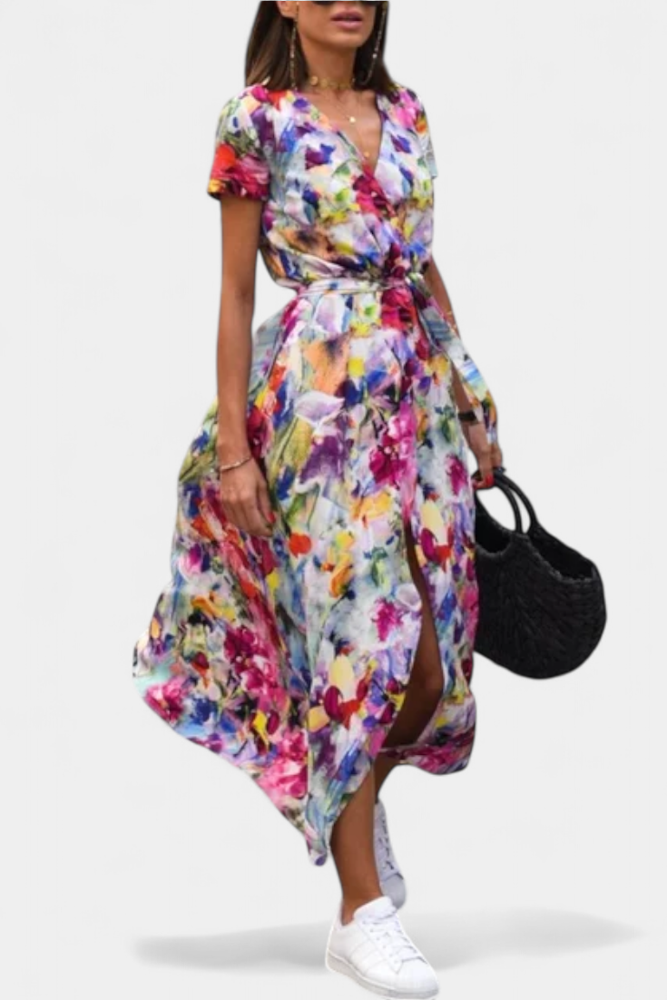 Lilith™ | Vestido Cruzado Estampado