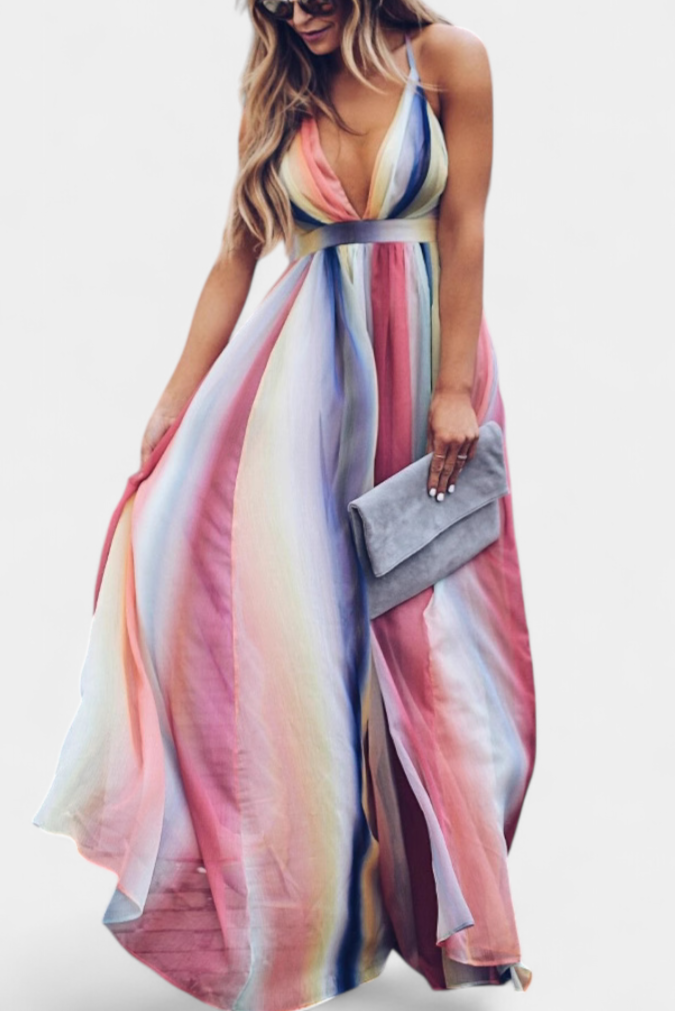 Gretchen™ | Vestido Rayado Multicolor
