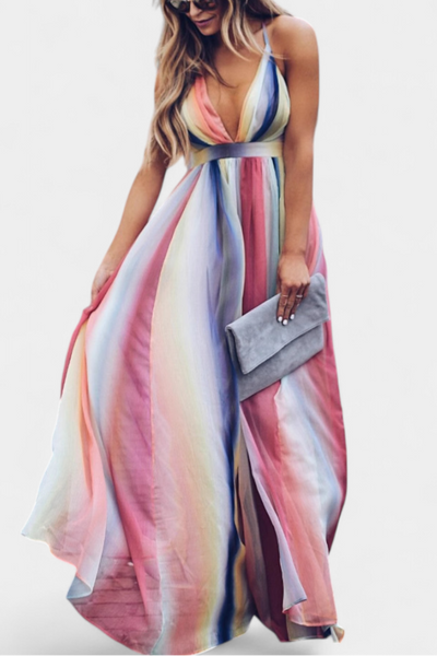 Gretchen™ | Vestido Rayado Multicolor