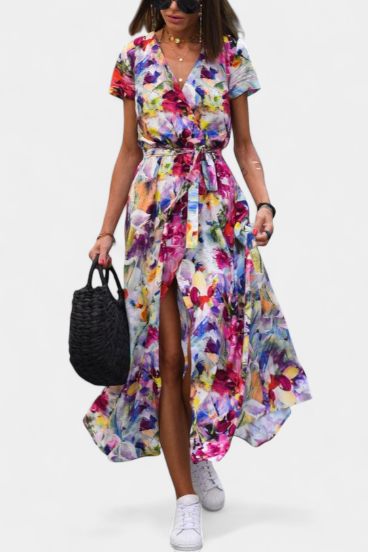 Lilith™ | Vestido Cruzado Estampado