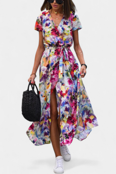 Lilith™ | Vestido Cruzado Estampado