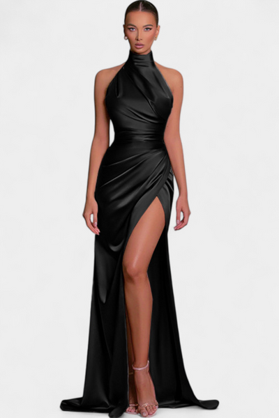 Symone™ | Vestido Halter Abertura