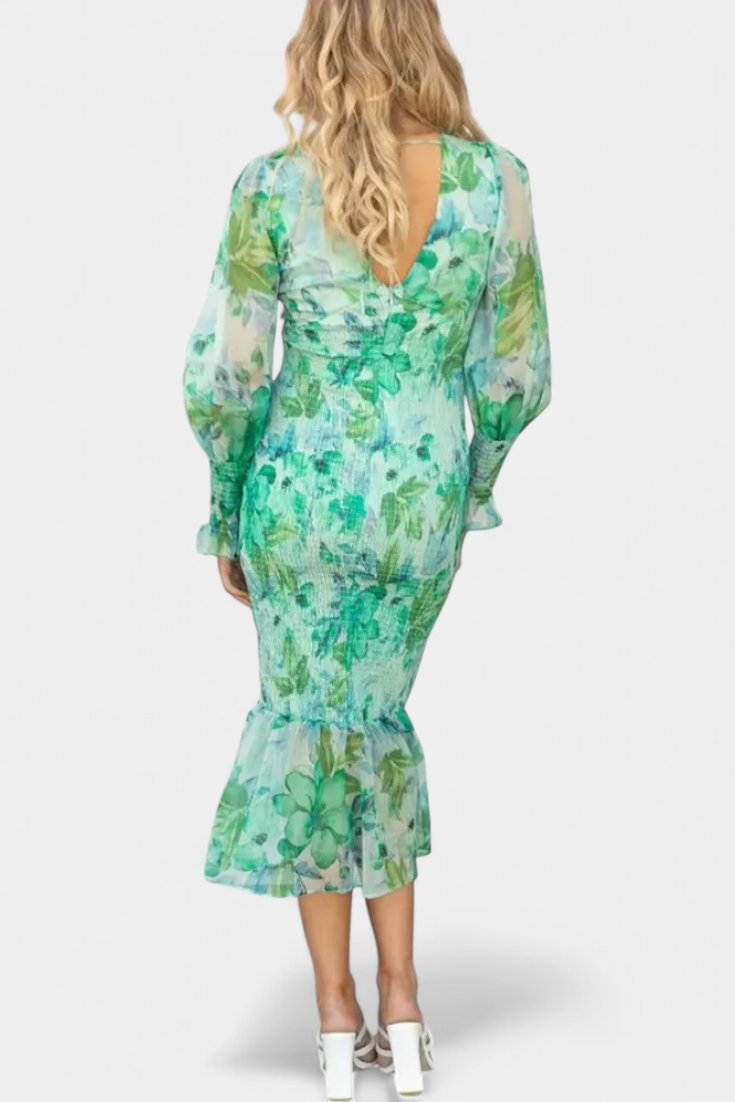 Carly™ | Vestido Fruncido Floral
