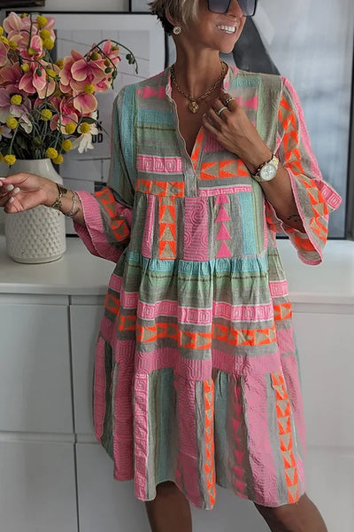 Carmen™ | Boho Colorido Vestido