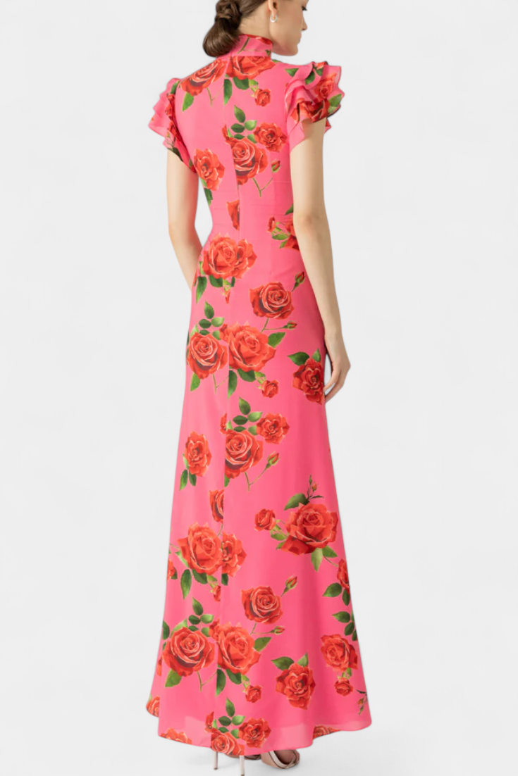 Mayra™ | Vestido Qipao Rosas