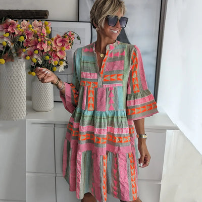 Carmen™ | Boho Colorido Vestido