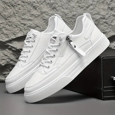 Rafael™ | Zapatillas Cuero Detalle Crem