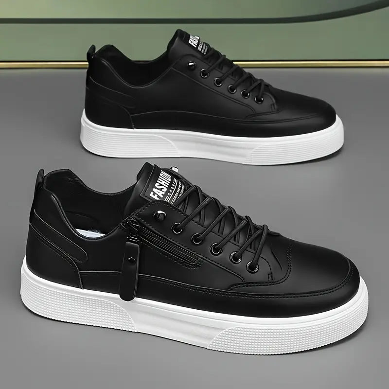 Rafael™ | Zapatillas Cuero Detalle Crem