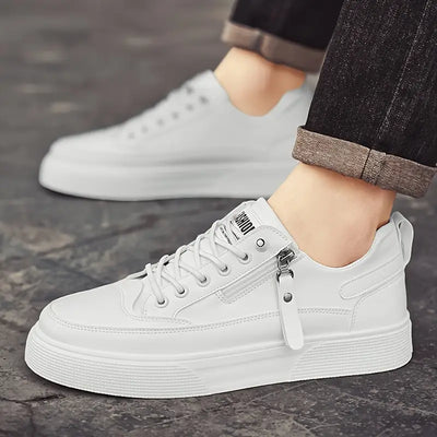 Rafael™ | Zapatillas Cuero Detalle Crem