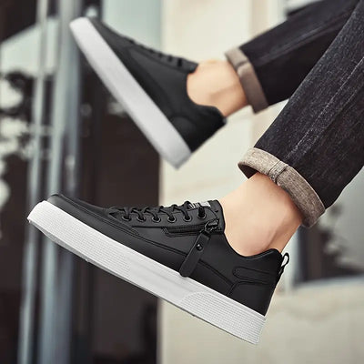 Rafael™ | Zapatillas Cuero Detalle Crem