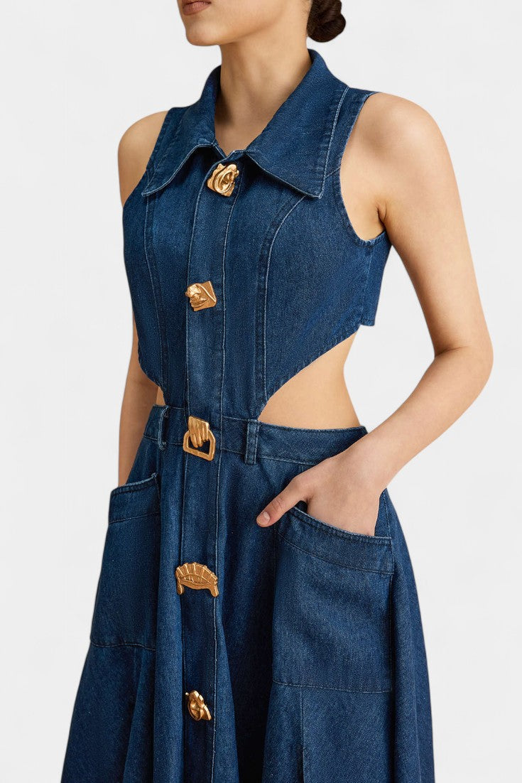 Alia™ | Vestido Mezclilla sin Mangas
