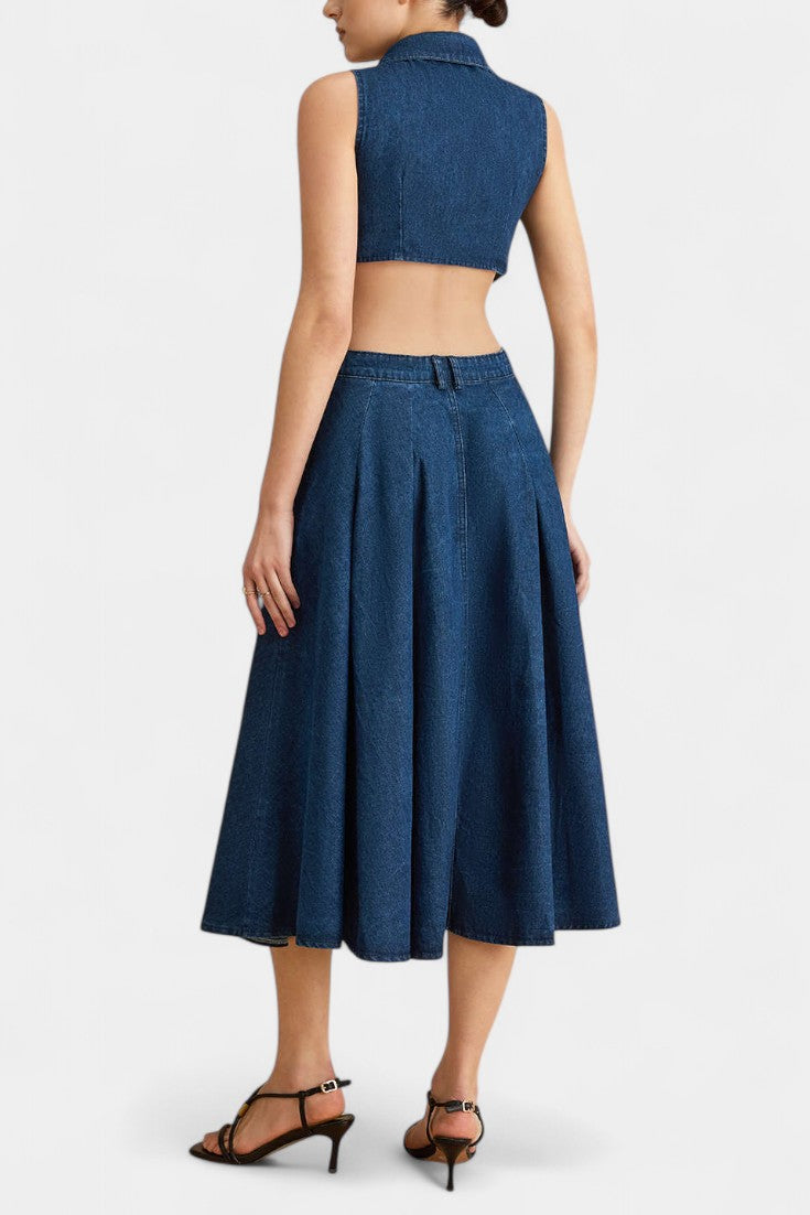 Alia™ | Vestido Mezclilla sin Mangas