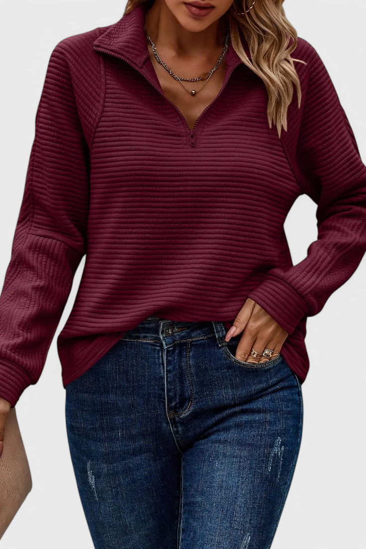 Helene™ | Jersey con Cremallera