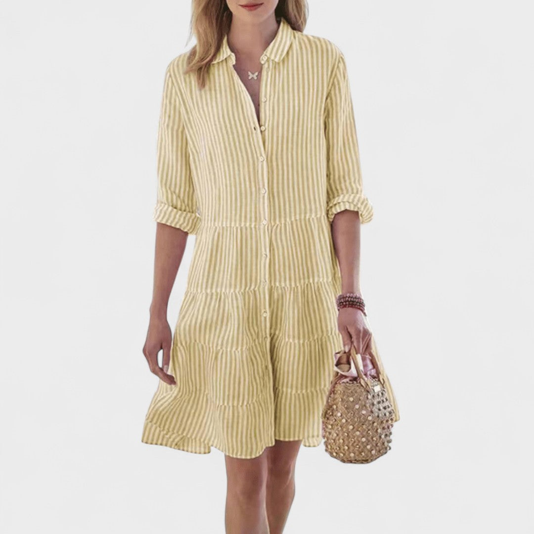 Pilar™ | Vestido Diario a Rayas