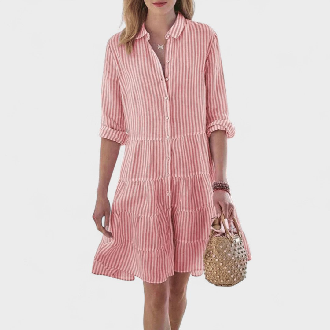 Pilar™ | Vestido Diario a Rayas
