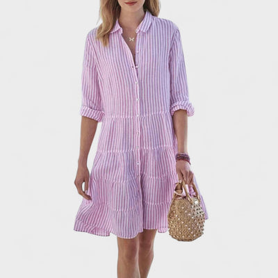 Pilar™ | Vestido Diario a Rayas